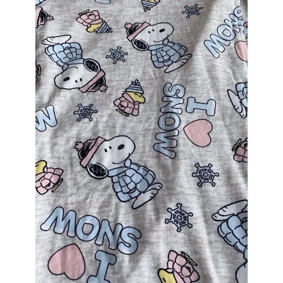 2pc Snoopy Woodstock Puffy Coat Puffer Jacket Pajama Set Shorts Women’s Sz M NEW - Picture 5 of 13
